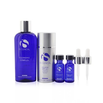 IS Clinical Pure Clarity Collection: Cleansing Complex 180ml + Active Serum 15ml + Hydra-Cool Serum 15ml + Eclipse SPF 50 Sunscreen Cream 100g