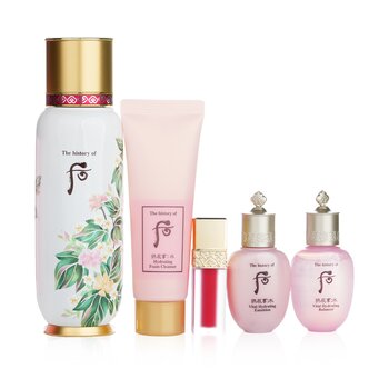 Whoo (The History Of Whoo) Bichup First Moisture Anti-Aging Essence Special Set: Essence 130ml+ Balancer 20ml+ Emulsion 20ml+ Cleanser 40ml+ Lip 2.1g
