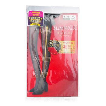 SlimWalk Compression Pantyhose With Supporting Function For Pelvis - # Black (Size: S-M)
