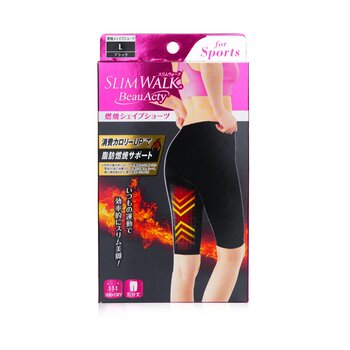 SlimWalk Compression Fat-Burning Support Shape Shorts - # Black (Size: L)