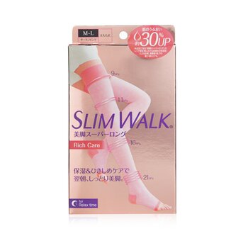 SlimWalk Compression Open-Toe Socks For Relax, Moisturizing - # Pink (Size: M-L)