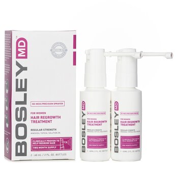 Bosley Womens Hair Regrowth Treatment Spray (Minoxidil Topical Solution 2%)