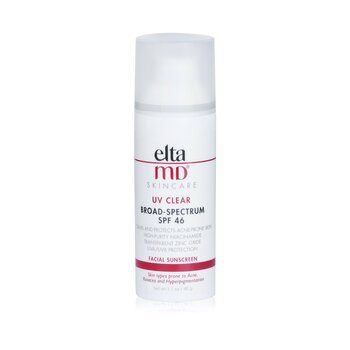 EltaMD UV Clear Facial Sunscreen SPF 46 - For Skin Types Prone To Acne, Rosacea & Hyperpigmentatio (Box Slightly Damage)