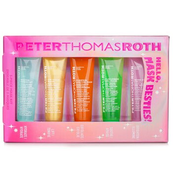 Peter Thomas Roth Hello, Mini Masks Besties Kit: Rose+Cucumber+Pumpkin+24K Gold+Water Drench Mask