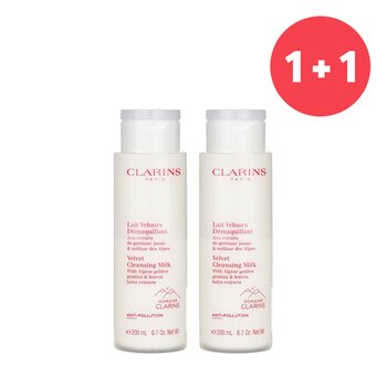 Clarins 【Buy 1 Get 1】Velvet Cleansing Milk with Alpine Golden Gentian & Lemon Balm Extracts (Add ONE to Cart and get TWO)