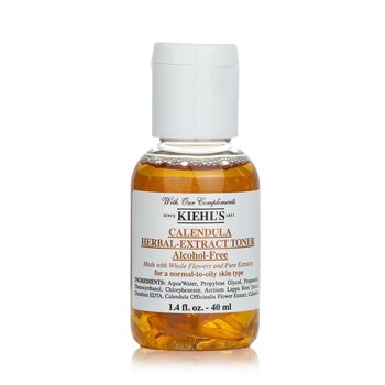 Kiehls カレンデュラ ハーブ エキス アルコールフリー トナー - ノーマル肌からオイリー肌用 (Calendula Herbal Extract Alcohol-Free Toner - For Normal to Oily Skin Types)