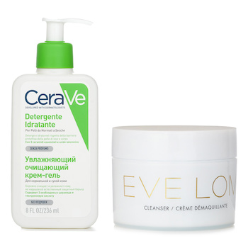 Eve Lom Eve Lom Cleanser 236ml X CeraVe Hydrating Cleanser For Normal to Dry Skin (With Pump) 200ml