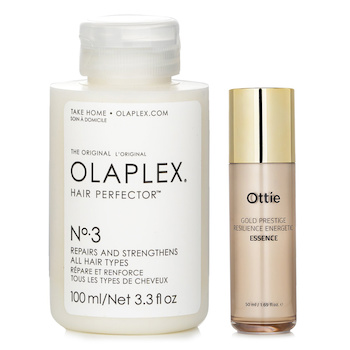 Olaplex オラプレックス - No.3 ヘアパーフェクター 100ml X オッティー - ゴールド プレステージ レジリエンス エナジェティック エッセンス 50ml (Olaplex No. 3 Hair Perfector 100ml X Ottie Gold Prestige Resilience Energetic Essence 50ml)
