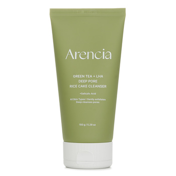 Arencia 緑茶 + LHA ディープポア ライスケーキ クレンザー (Green Tea + LHA Deep Pore Rice Cake Cleanser)