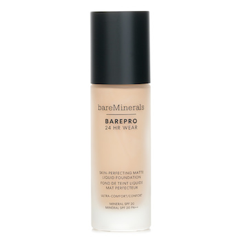 BareMinerals BAREPRO 24時間ウェア 肌を整えるマット リキッド ファンデーション ミネラル SPF 20 - # Fair 10 Neutral (BAREPRO 24HR WEAR Skin Perfecting Matte Liquid Foundation Mineral SPF 20 - # Fair 10 Neutral)