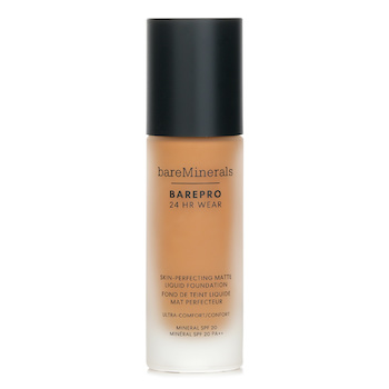 BareMinerals BAREPRO 24時間ウェア 肌を整えるマット リキッド ファンデーション ミネラル SPF 20 - # Medium 37 Warm (BAREPRO 24HR WEAR Skin Perfecting Matte Liquid Foundation Mineral SPF 20 - # Medium 37 Warm)
