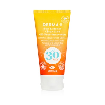 Derma E サン ディフェンス クリア ジンク オイルフリー サンスクリーン SPF 30 - フェイス (Sun Defense Clear Zinc Oil Free Sunscreen SPF 30 - Face (Exp.Date 31 Jan 2027))