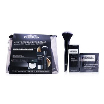 Flawless Bareskin Effect Active Make Up Kit (1x Primer + 1x Translucent Powder + 1x Make Up Brush)