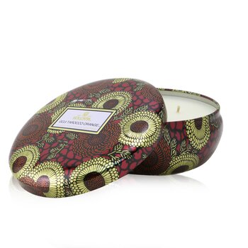 3 Wick Decorative Tin Candle - Goji Tarocco Orange