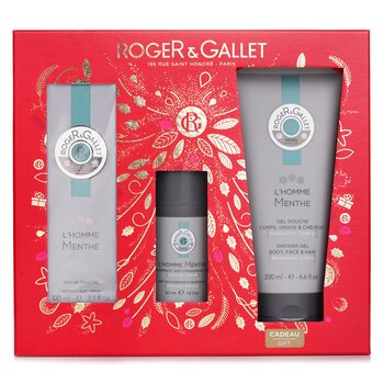 L'Homme Menthe Coffret: Eau De Toilette Spray 100ml/3.3oz +Anti-Perspirant Deodorant 50ml/1.6oz+Shower Gel 200ml/6.6oz
