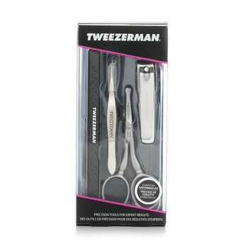 Essential Grooming Kit: Fingernail Clipper + Facial Hair Scissors + Nail Cleaner + Splinter Removal